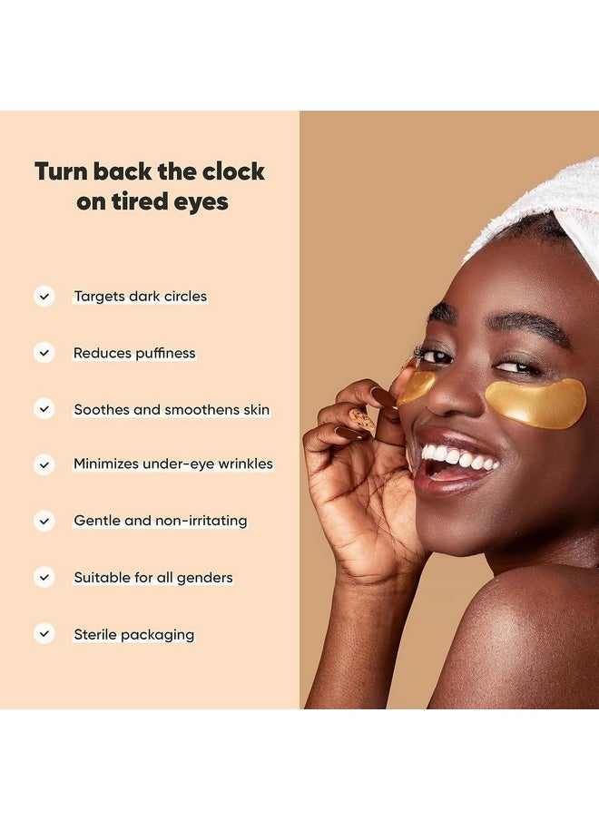 Le Gushe - LE GUSHE Under Eye Mask & Under Eye Patches (20 Pairs) - Gold Eye Mask with Amino Acid, Cooling Eye Care for Wrinkles, Puffy Eyes & Dark Circles - Gifts for Women - Image 1