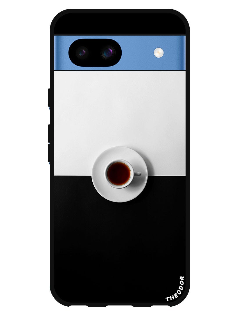 Theodor Protective Case Anti Scratch Shock Proof Bumper Cover For Google Pixel 8a cup_black_white - Image 1