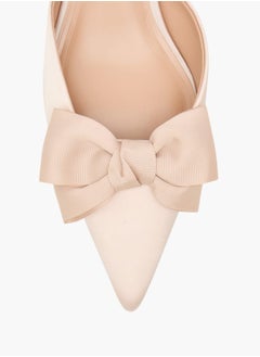 Celeste Women's Bow Accent Slingback Shoes with Kitten Heels  - Image 4