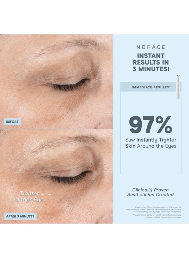 Nuface FIX Line Smoothing Starter Kit - FDA Cleared Microcurrent Device + Serum Activator for On-The-Go Treatment of Forehead Lines, Crow's Feet, Under Eyes, Smile & Fuller-Looking Lips  - Image 3