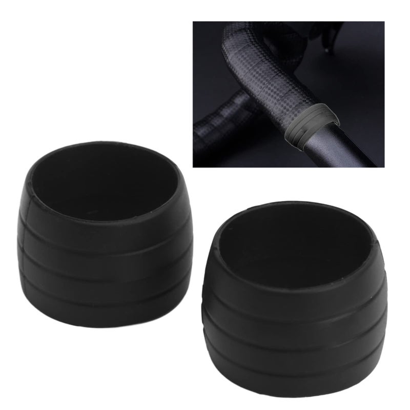 Silicone Handlebar Tape Fixing Loops Anti Skid Grip Wrap 2 Pack Black - Image 4