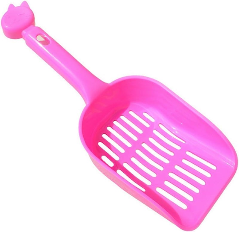 PET FUN Durable Cat Litter Scooper | Lightweight Poop Scoop for Cats | Sturdy Cat Litter Sifter with Comfortable Grip Handle | Suitable for All Litter Boxes (Pink) - Image 1
