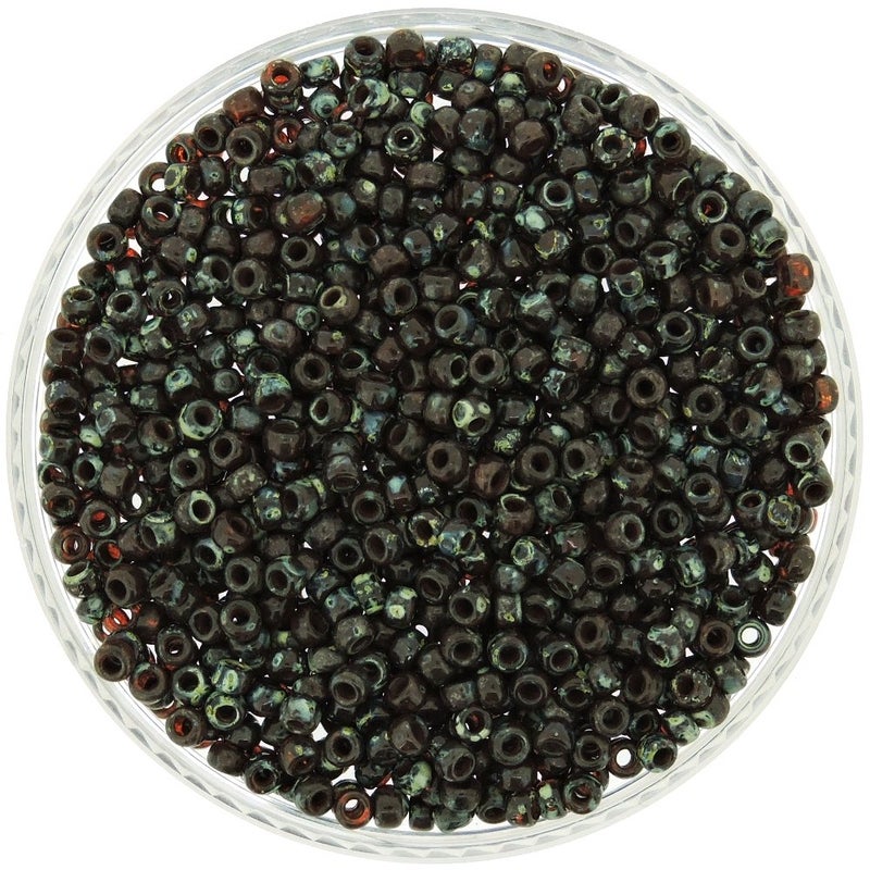 Miyuki Picasso Red Brown Trans 22 Grams Miyuki 8/0 Seed Bead 22 Gram - Image 4