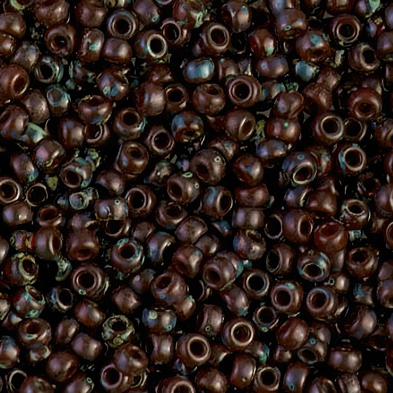 Miyuki Picasso Red Brown Trans 22 Grams Miyuki 8/0 Seed Bead 22 Gram - Image 1