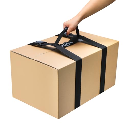 ECOSHIRE Carrying Strap with Handle, Handheld Belt for Safely Moving and Lifting Heavy Boxes, Adjustable Belt, H-Shaped Style Carry Straps, Suitable for Cylinder, Camping Mat(78.7 inch) - Image 1