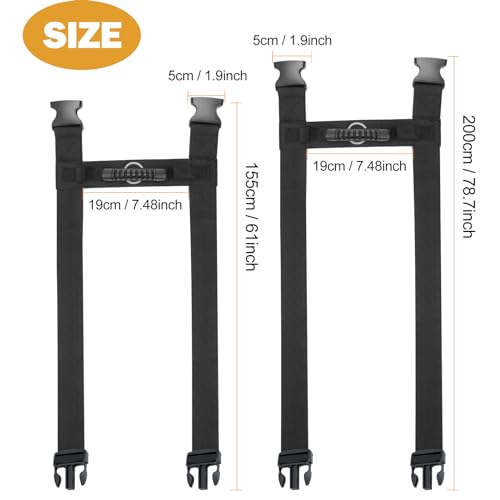 ECOSHIRE Carrying Strap with Handle, Handheld Belt for Safely Moving and Lifting Heavy Boxes, Adjustable Belt, H-Shaped Style Carry Straps, Suitable for Cylinder, Camping Mat(78.7 inch) - Image 3
