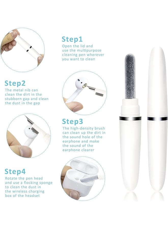 erorex - 2022 New Cleaner Kit For Airpods Pro And 1 2 Multifunction Cleaning Pen With Soft Brush For Bluetooth Earphones Case White1.0 - Image 1