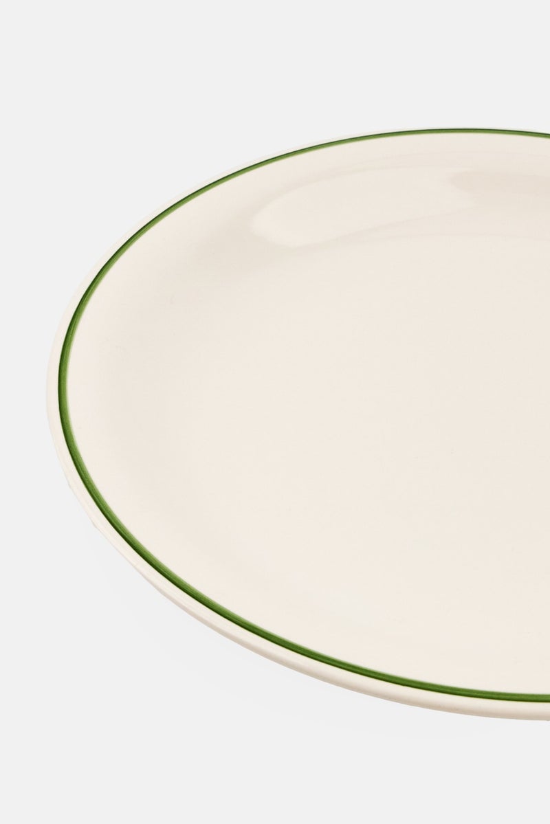 Muy Mucho Vivo Ceramic Flat Plate, White - Image 3