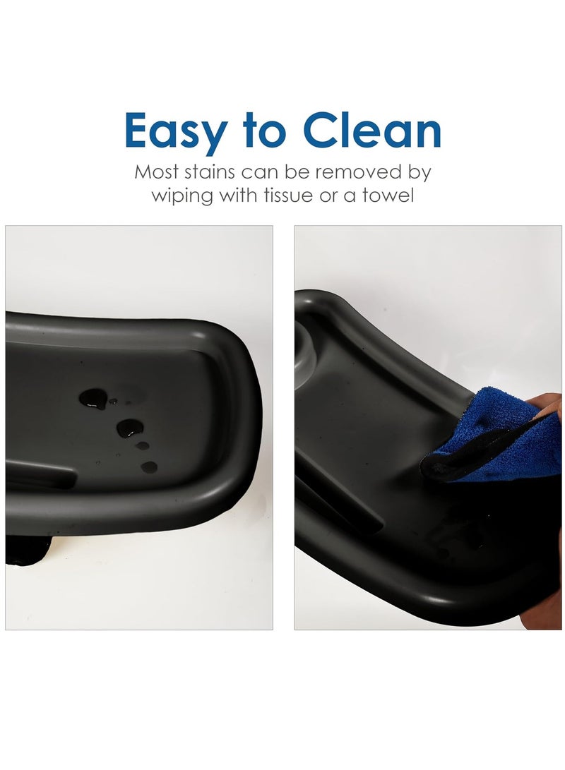 Excefore 3 in 1 Universal Stroller Snack Tray, Universal Snack Tray with Cup Holder Phone Holder for Stroller, Non Slip Clip Firmly Grip Stroller Bar, Stroller Tray for Watch Video On The Go - Image 4