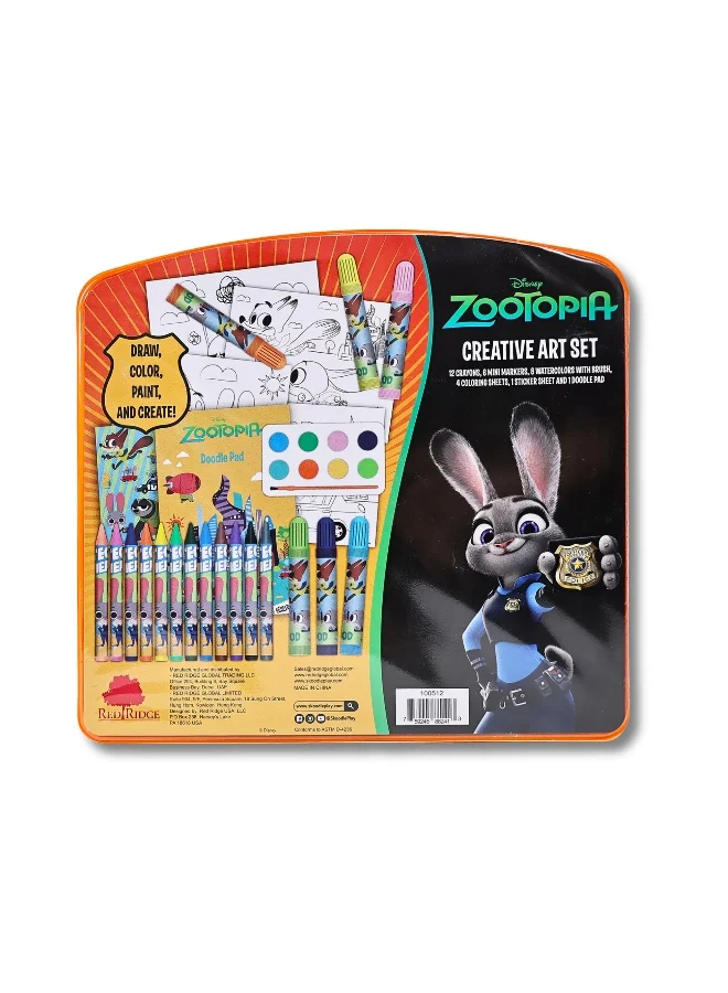 ديزني Zootopia 50+ Creative Art Set | Draw, Color, Paint & Create | Coloring Activity Kit | Ideal For Gifting | Age 3+