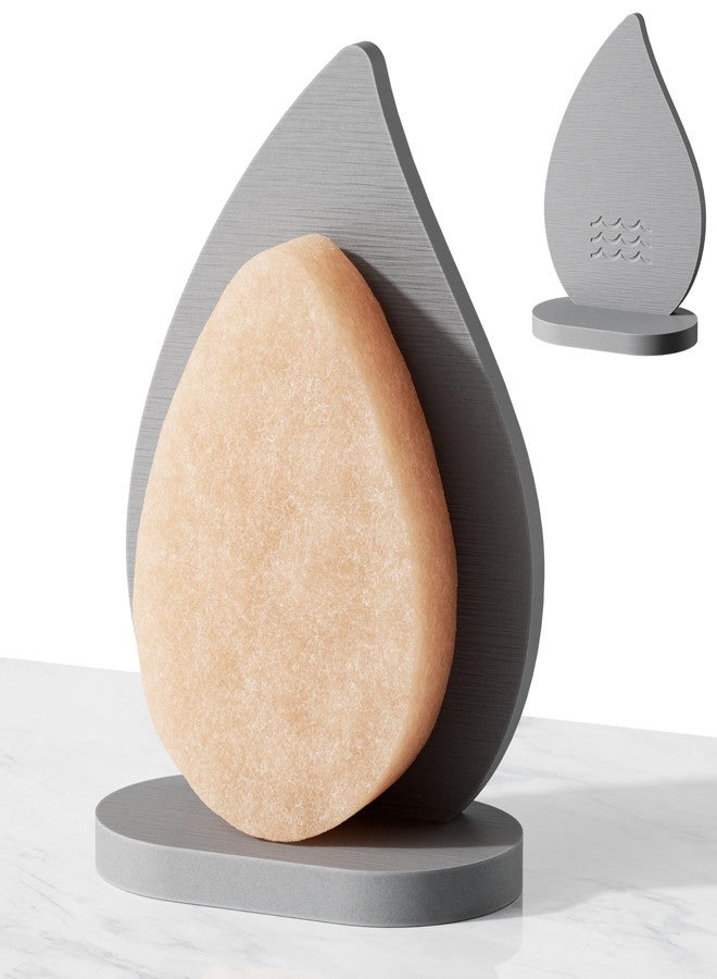 Kcrystenia Facial Sponge Holder Compatibe with Buff-Puff Facial Sponge, Diatomite Water Absorbing Stone Drying Makeup Sponge Holder for Bathroom Counter - Image 1
