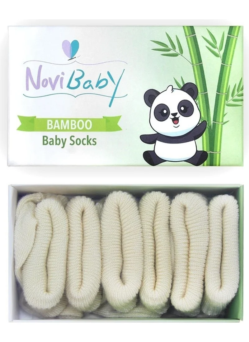 Novibaby 3-Piece Bamboo Newborn Baby Socks