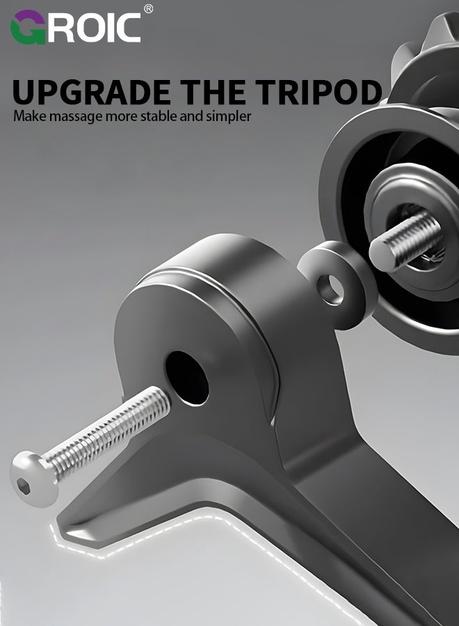 GROIC أسطوانة يوجا مع حامل، أسطوانة فوم متوسطة الكثافة، أسطوانة يوجا طويلة لفوائد العلاج الطبيعي، وعمق الأنسجة العضلية، والبيلاتس، وآلام الظهر واستعادة العضلات (أسود) - Image 4