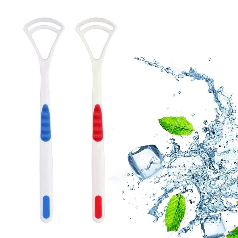 VMITRA Tongue Cleaner for Kids Adults Antimicrobial cleaner scrapper for Optimal Oral Hygiene Easy to Use Travel Friendly (Pack of 2)(Multicolor) - Image 1