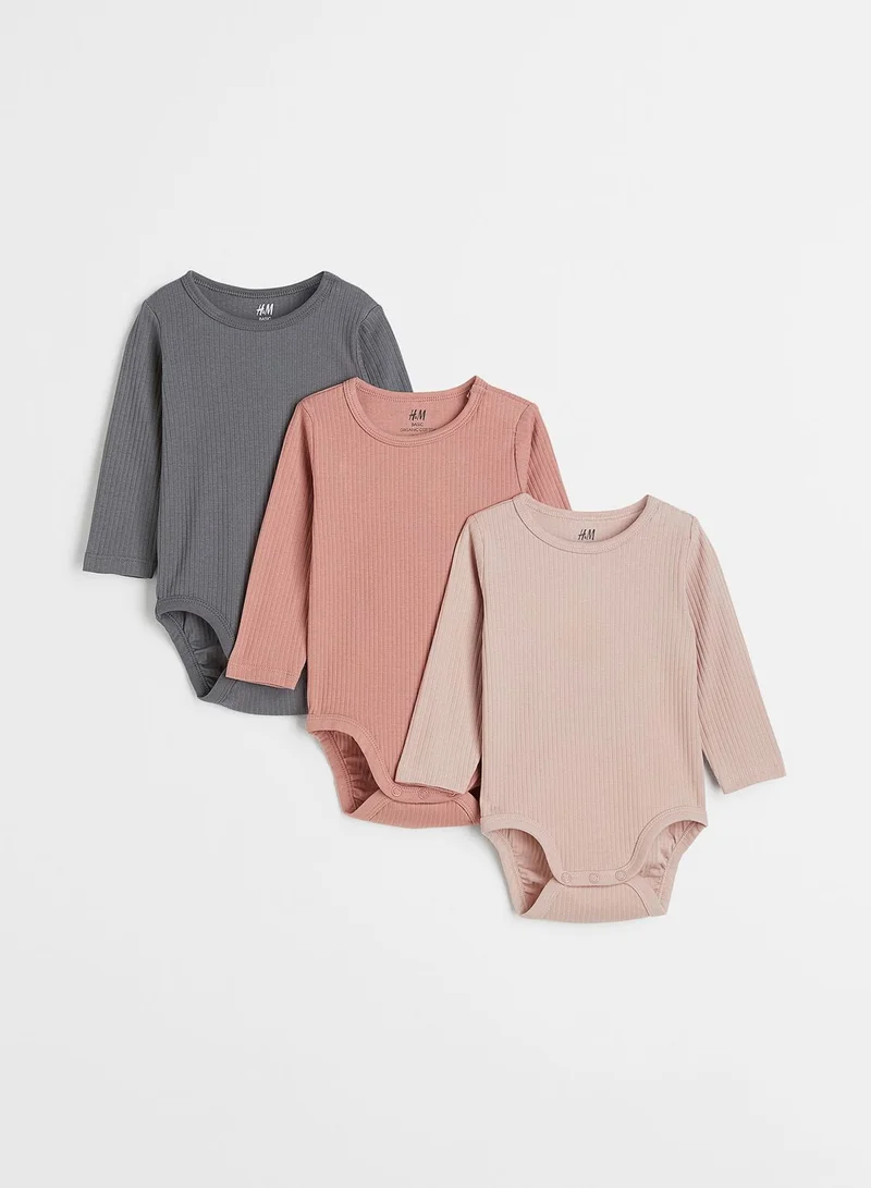 H&M Kids 3 Pack Ribbed Bodysuit