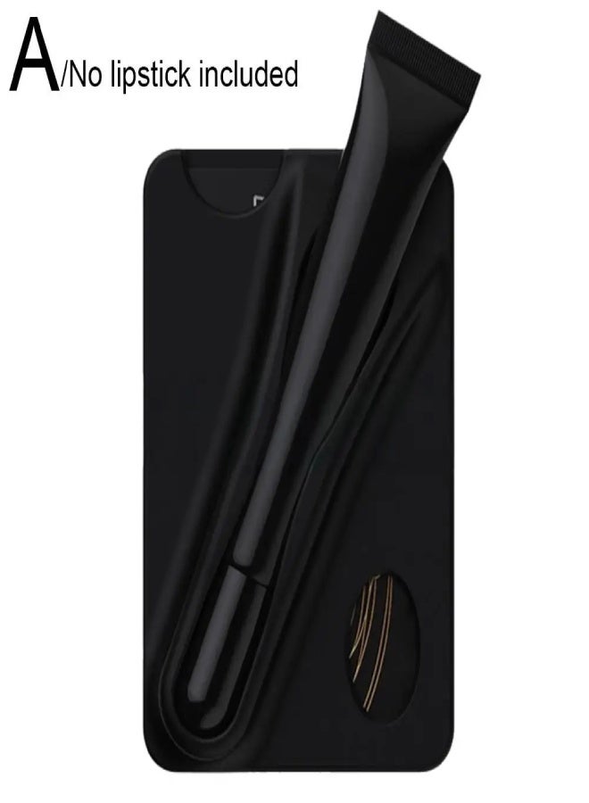 AROAQ Universal Silicone Lipstick Clip Card Holder for Phone Case – Anti-Fall Lip Gloss & Card Pocket with Kickstand | Compatible with Samsung, iPhone, Redmi, OnePlus, Pixel , Black - Image 1