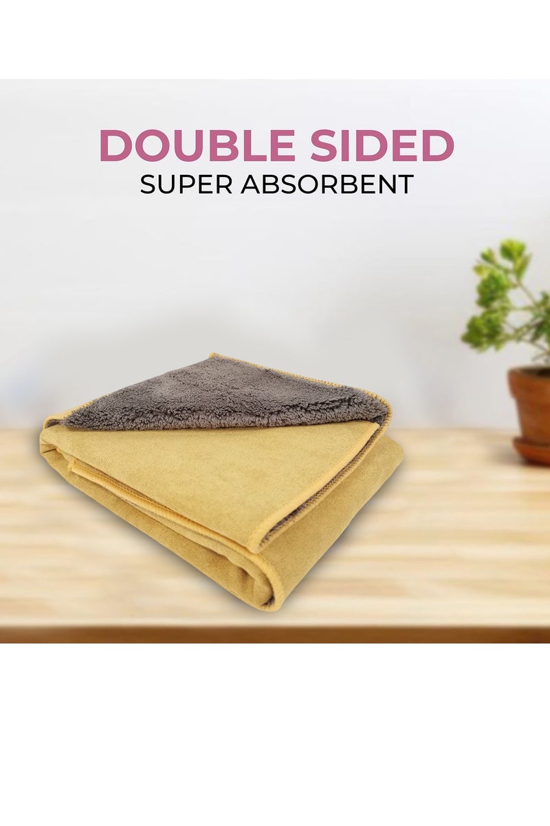 ABD Microfiber Cloth 50x40cm for Car Glass Body Polishing Dashboard Cleaning Interior Exterior Drying Towel Reusable Lint Free Scratch Free Dual Side Quick Dry Machine Washable for Home Office Kitchen Bathroom RV Motorcycle  - Image 2
