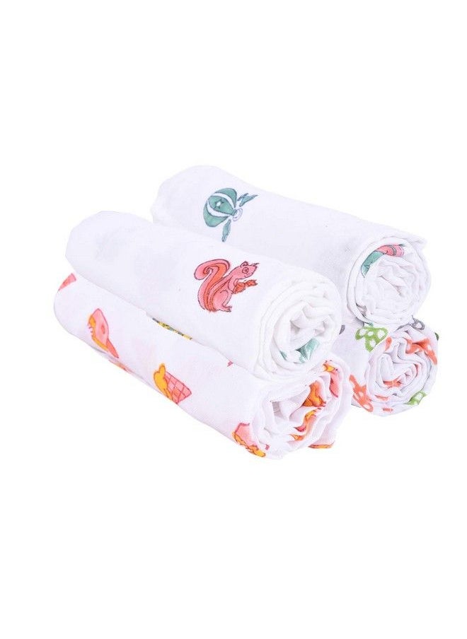 MOM'S HOME Organic Cotton Baby Muslin Swaddle018 Months Pack Of 4(Mix)  - Image 2