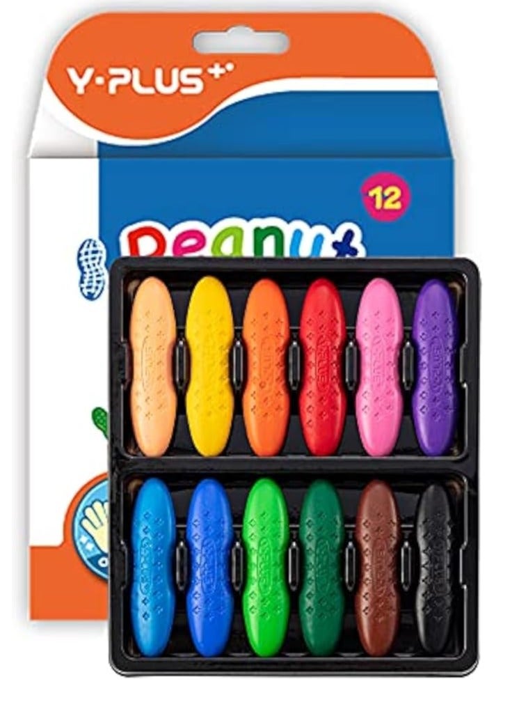 واي بلس عصي طلاء YPLUS للأطفال، عصا طلاء Flashdry Tempera للأطفال الصغار، 12 لونًا غير سام وقابل للغسل، لوازم فنية للتلوين للأعمار 2-4 3-5 - Image 1