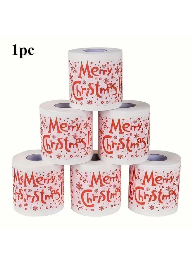 ورق تواليت بأبجدية عيد الميلاد تصميم عطلة سانتا كلوس ناعم لحمام - Image 1