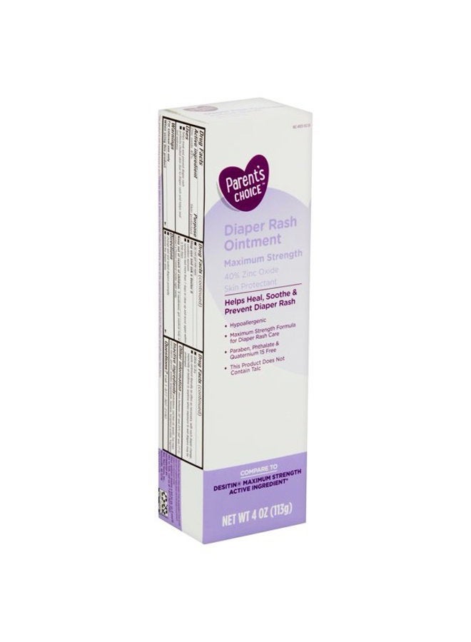Parent's Choice Maximum Strength Diaper Rash Ointment, 4 oz, White - Image 1