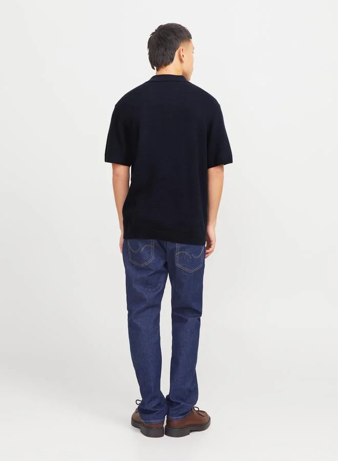 JACK & JONES Jack & Jones Textured Knit Short Sleeves Polo Shirt