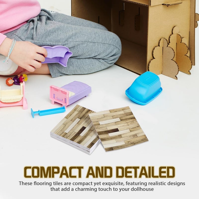 TOYANDONA 40pcs Peel and Stick Wood Grain Tiles DIY Self-Adhesive Floor Stickers Luxury Vinyl Plank Flooring for Kitchen Bathroom - Image 3