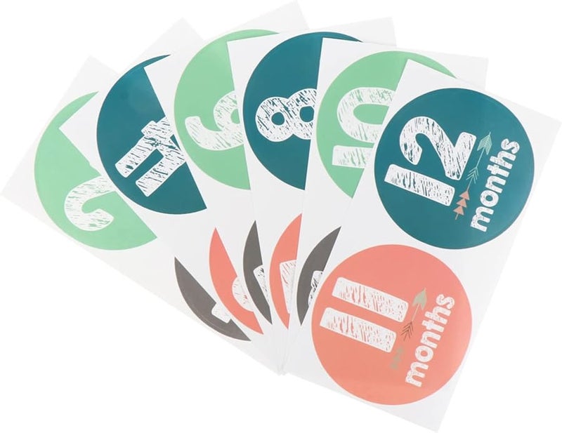 12Pcs Baby Monthly Milestone Stickers For Newborn Photo Props Boys Growth Decoration - Image 2