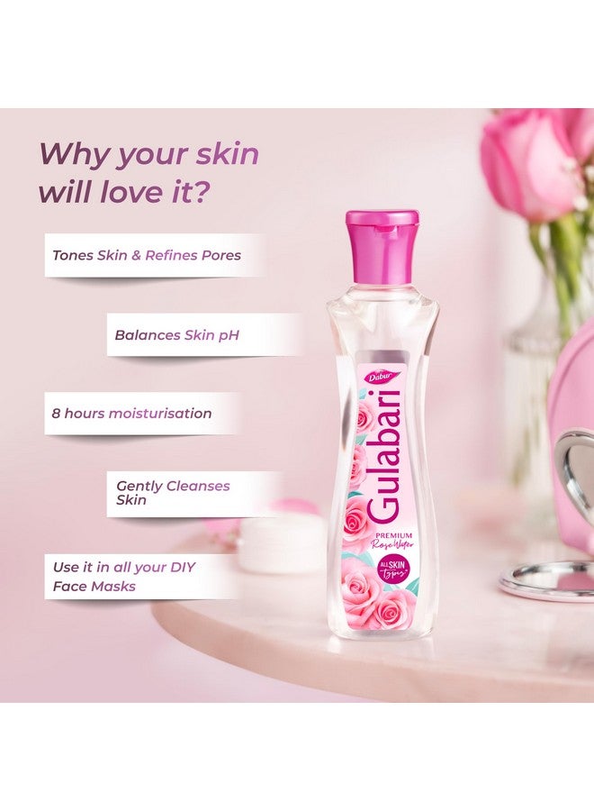 دابر ماء الورد الفاخر/تونر الوجه من جولاباري - 250 مل | خالٍ من البارابين | خالٍ من الكحول | ينظف البشرة ويرطبها | يوازن مستويات الحموضة في البشرة ويستعيدها | لجميع أنواع البشرة - Image 3