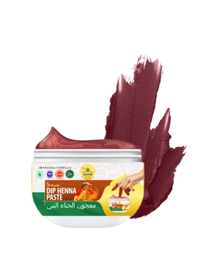 Amina Dip Henna Instant Maroon Colour Mehendi Paste | For Finger Tips With 3 Types Henna Tattoo Stickers - Image 4