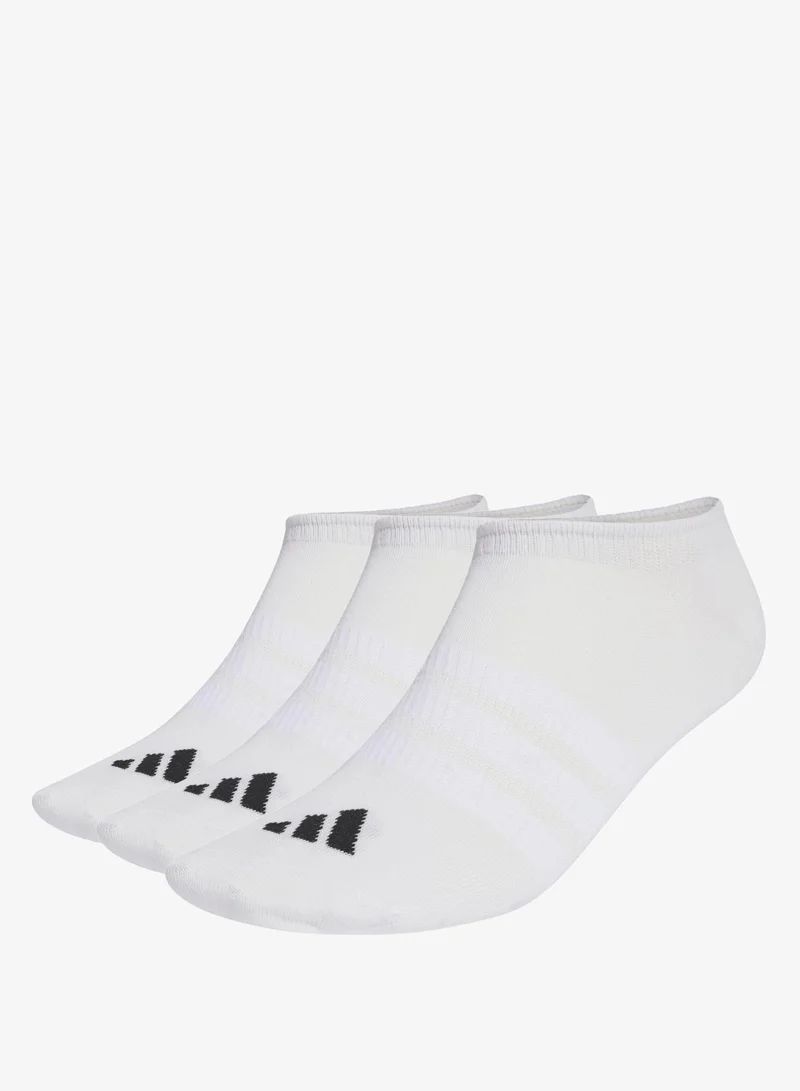 Adidas THIN&amp;LIGHT SPORTSWEAR NO SHOW SOCKS 3 PAIR PACK