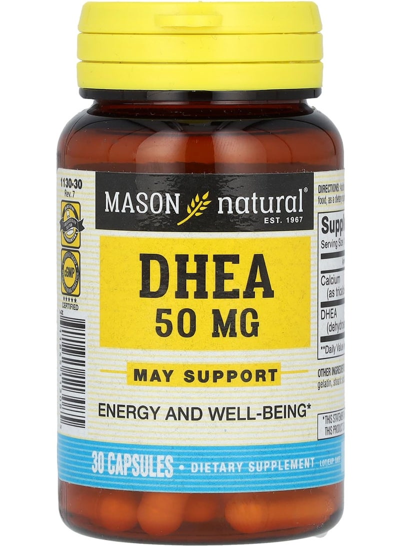 Mason Natural DHEA, 50 mg, 30 Capsules