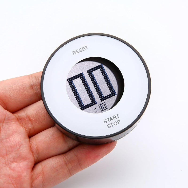 P Plus Fire Kitchen Timer Digital Timer Alarm Clock MultiFunction Magnetic Loud Alarm LED Display Black Set of 1 - Image 3