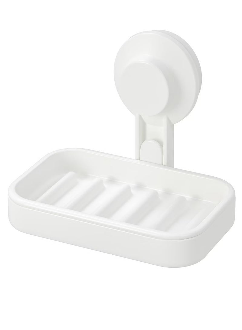 Soap dish with suction cup, white - Image 2
