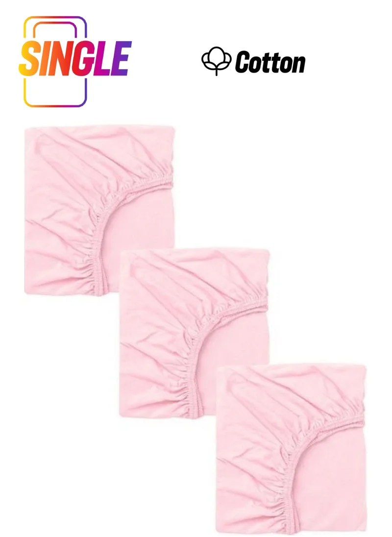 كوتن كونسيبت 3 Pieces 65X95 cm Mother's Side Elastic Combed Cotton Fabric Baby Bedsheet