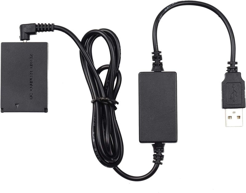 سوزيكا طقم طاقة USB DR-E12 مع موصل DC وبطارية وهمية بديلة لبطارية LP-E12 مع كابل طاقة محول USB DC، مدخل USB واحد، متوافق مع كاميرات Canon EOS M M2 M10 M50 M100 M200 - Image 3
