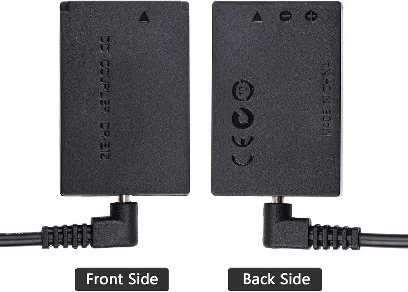 سوزيكا طقم طاقة USB DR-E12 مع موصل DC وبطارية وهمية بديلة لبطارية LP-E12 مع كابل طاقة محول USB DC، مدخل USB واحد، متوافق مع كاميرات Canon EOS M M2 M10 M50 M100 M200 - Image 4