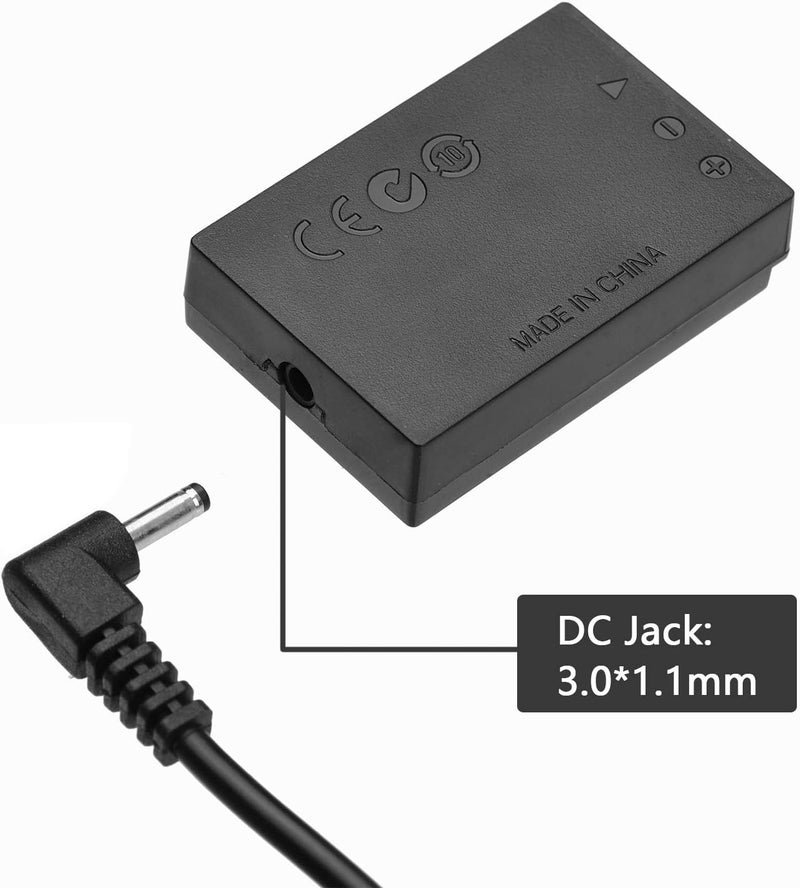 سوزيكا طقم طاقة USB DR-E12 مع موصل DC وبطارية وهمية بديلة لبطارية LP-E12 مع كابل طاقة محول USB DC، مدخل USB واحد، متوافق مع كاميرات Canon EOS M M2 M10 M50 M100 M200 - Image 5