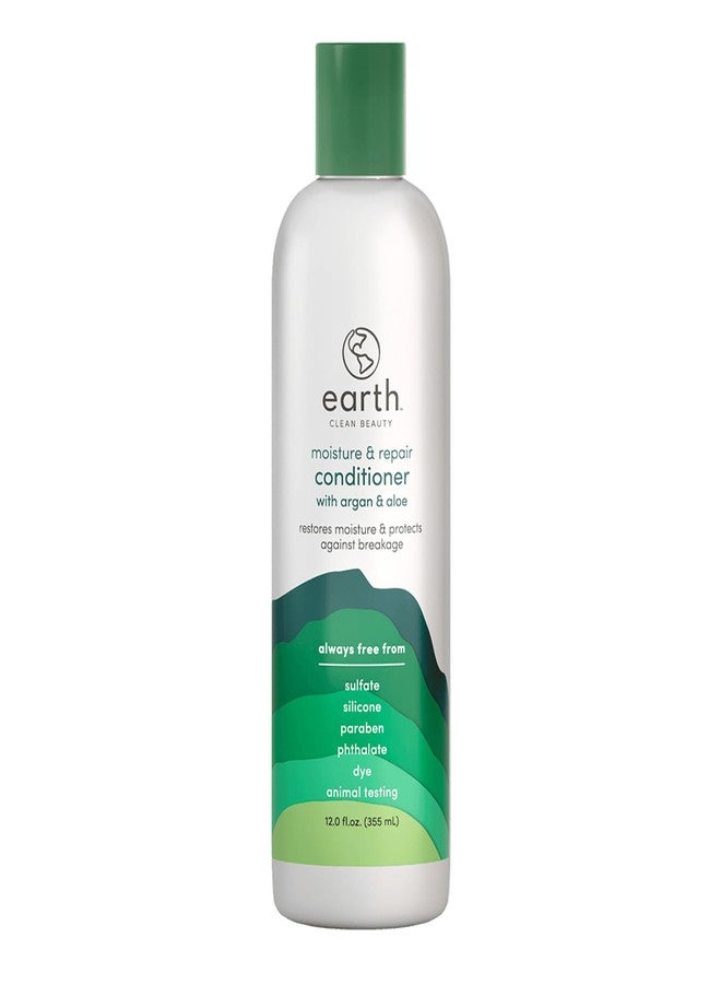 earth Moisture and Repair Conditioner - Hair Conditioner with Argan and Aloe - Sulfate and Paraben Free Conditioner Protects Against Breakage - 12 oz - Image 1
