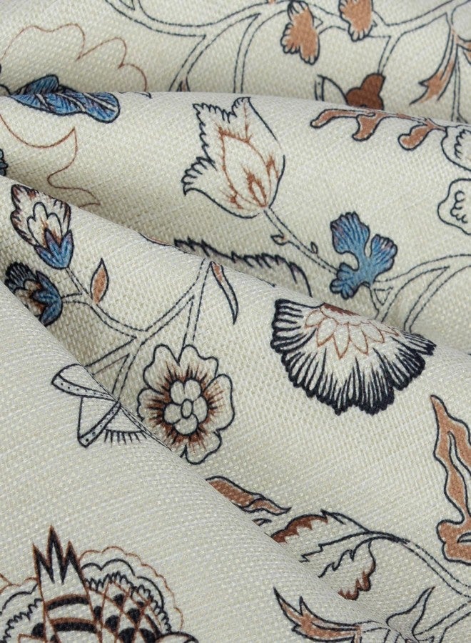 RinRinfam Chinoiserie Flower Pillow Cover 18x 18 Set of 2, Blooming Flower Decorative Linen Pillow Cushion Case,Modern Home Decor for Outdoor Couch Bedroom Car Blue - Image 4