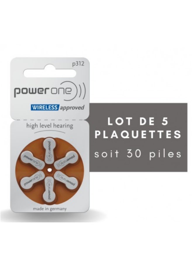 Power One PowerOne 312 : Mercury Free Hearing Aid Batteries, 6 Wafers - Image 3