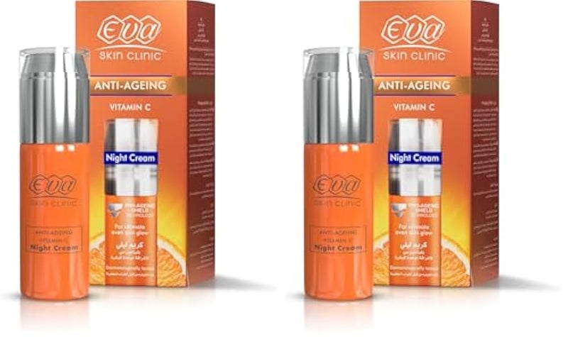 Eva Skin Clinic Vitamin C Night Cream For Ultimate Even Skin Glow 50 Ml (Pack of 2)