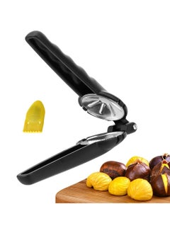 CMGTYYD Chestnut Clip, Premium Nut Clip, Peeling Artifact, Peeling Chestnut, Household Notching Knife, Kitchen Utensils Dried Fruit Opener (Black)  - Image 1
