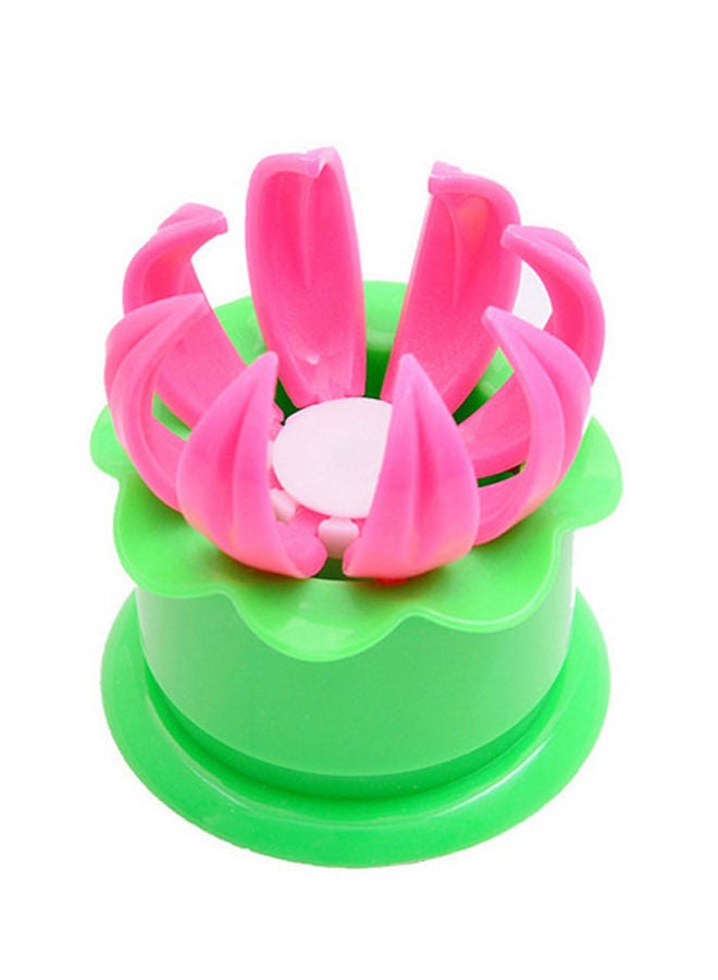 NIBEMINENT Lotus Shaped Bun Mould Pink/Green  - Image 1