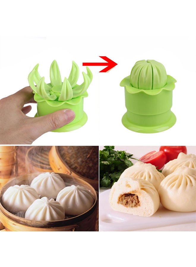 NIBEMINENT Lotus Shaped Bun Mould Pink/Green  - Image 4