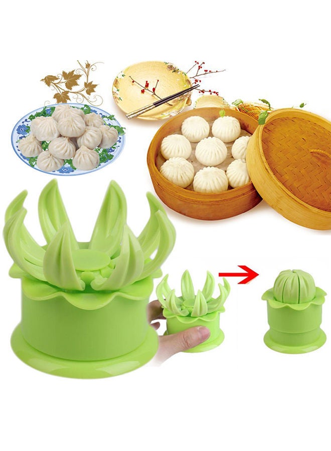 NIBEMINENT Lotus Shaped Bun Mould Pink/Green  - Image 5