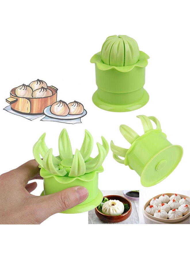 NIBEMINENT Lotus Shaped Bun Mould Pink/Green  - Image 3