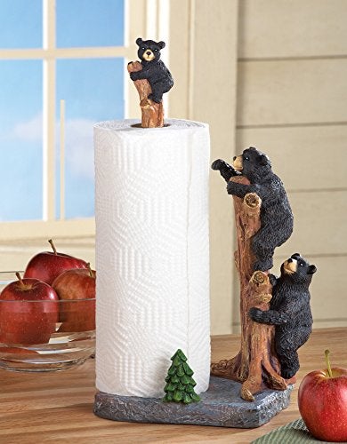 Collections Etc Northwoods Bears Paper Towel Holder - Image 1