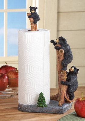 Collections Etc Northwoods Bears Paper Towel Holder - Image 3