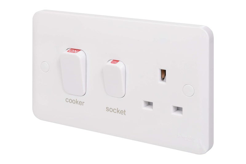 Schneider Electric Lisse 45A 2-Gang Cooker Control Unit - Image 2
